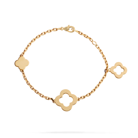 Byzantine Alhambra Bracelet, 3 Motifs (Yellow Gold)