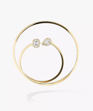 My Twin Mono Hoop 2x0.10ct Earrings