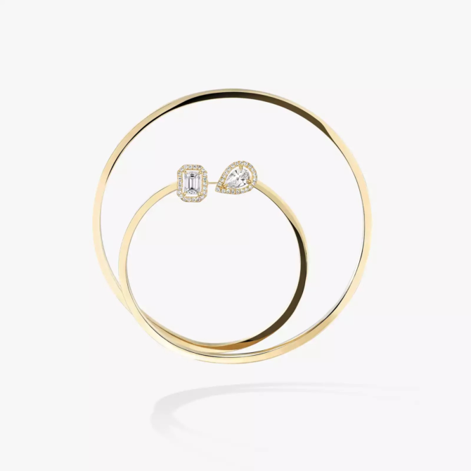 My Twin Mono Hoop 2x0.10ct Earrings