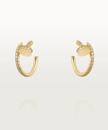 Juste un Clou Hoop Earrings, Small Model, Paved