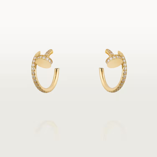 Juste un Clou Hoop Earrings, Small Model, Paved