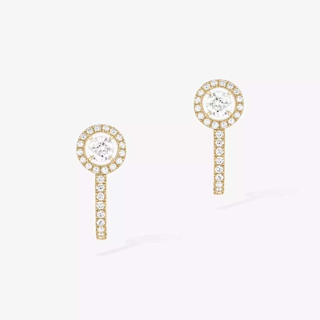 Joy Hoop Earrings Round Diamonds 2x0.10ct
