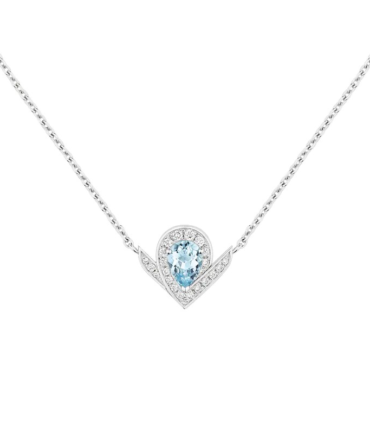 Joséphine Aigrette Pendant, White Gold