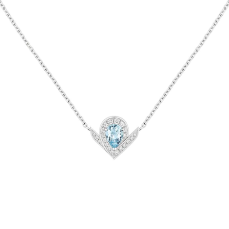 Joséphine Aigrette Pendant, White Gold
