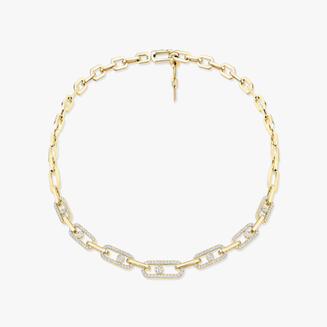 Move Link Pavé Necklace