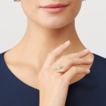 Two Butterfly Ring (Yellow Gold, Diamond) - Image 2