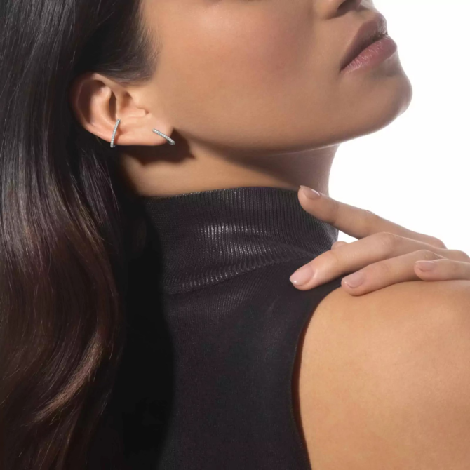 Gatsby Mono Clip Middle Earrings