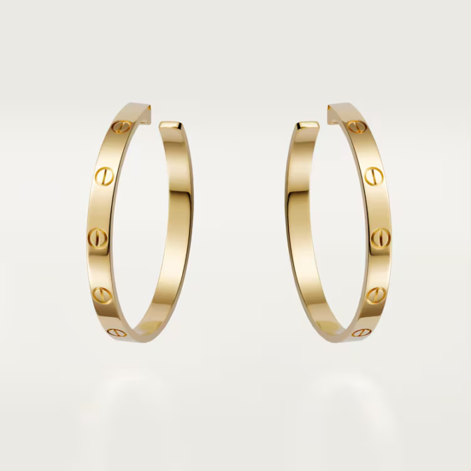 Love Hoop Earrings, Large Model