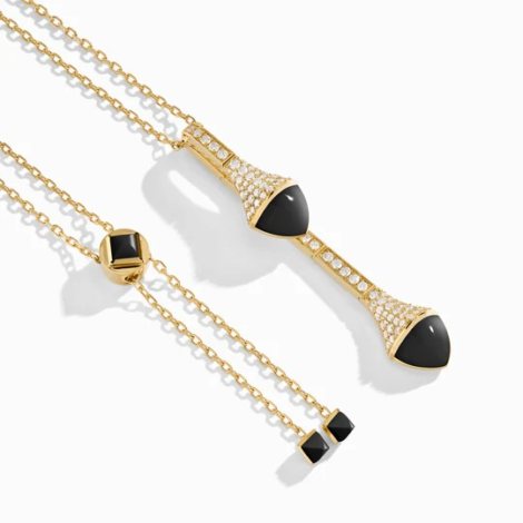 Cleo Long Chain Diamond Drop Pendant Necklace