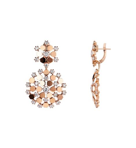Bee de Chaumet Earrings Rose Gold, Diamonds