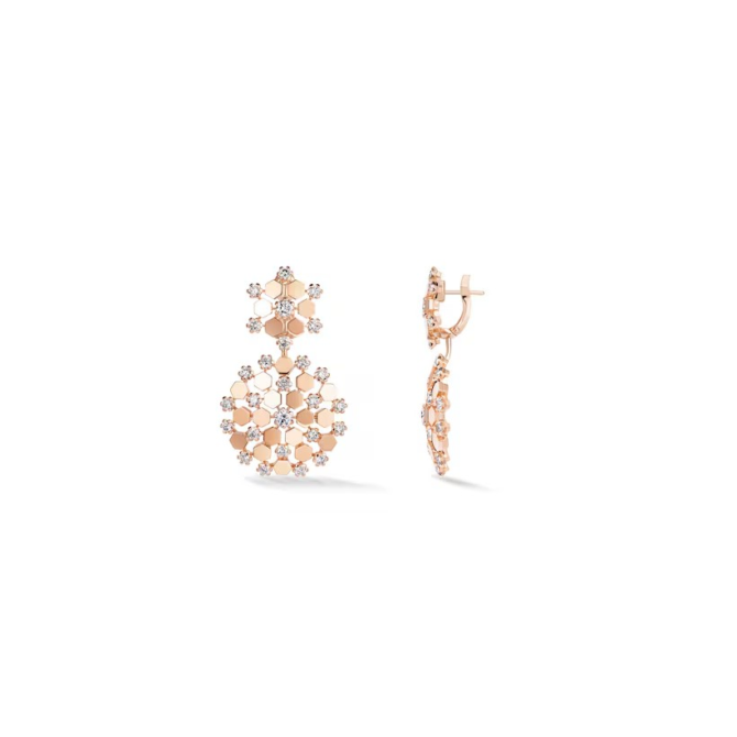 Bee de Chaumet Earrings Rose Gold, Diamonds