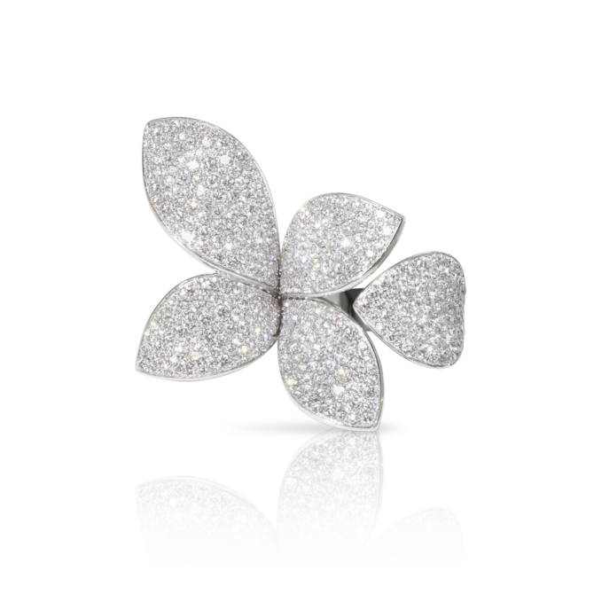 Giardini Segreti Ring, Five Leaves Medium Flower