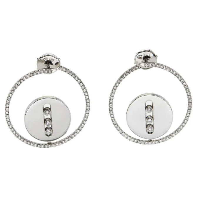 Créoles Lucky Move Earrings White Gold, Diamonds