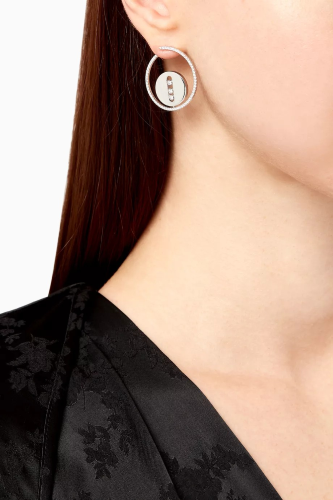 Créoles Lucky Move Earrings White Gold, Diamonds
