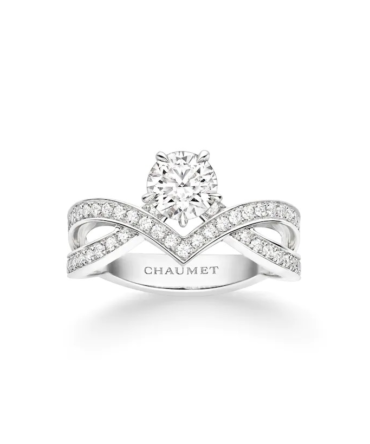 Joséphine Amour d'Aigrette Solitaire 0.50ct Platinum, Diamonds