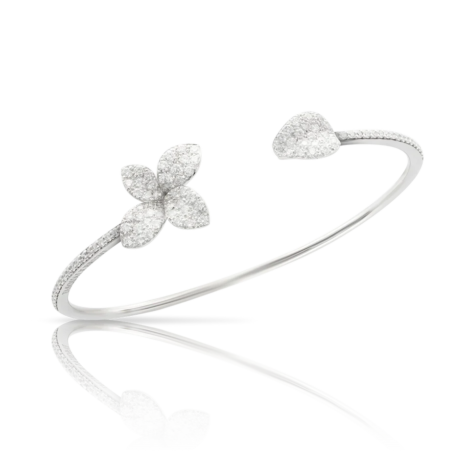 Petit Garden Bracelet, White Gold with Diamonds, Small Flower