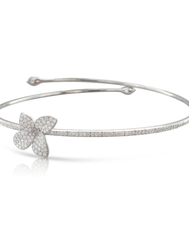 Petit Garden Choker, White Gold with Diamonds