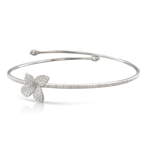 Petit Garden Choker, White Gold with Diamonds