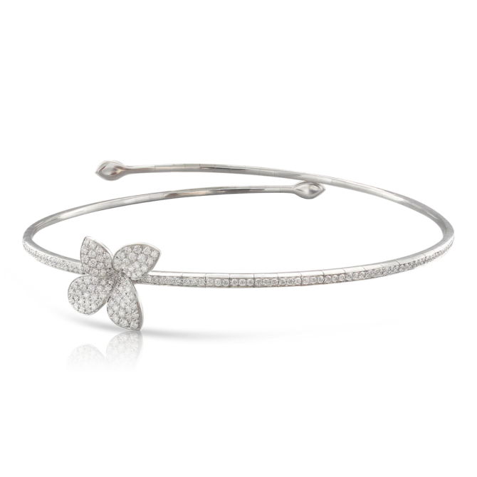 Petit Garden Choker, White Gold with Diamonds