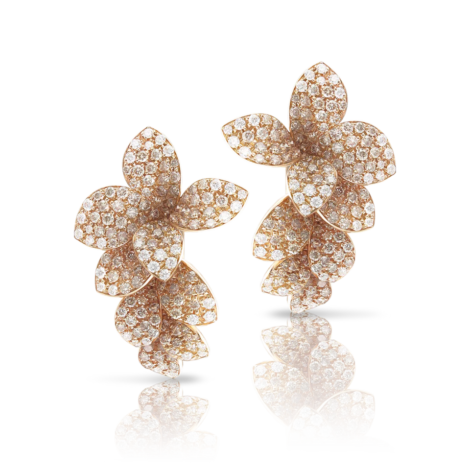 Petit Garden Earrings, Rose Gold with Diamonds