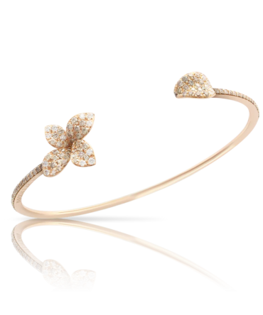 Petit Garden Bracelet, Rose Gold with Diamonds, Small Flower