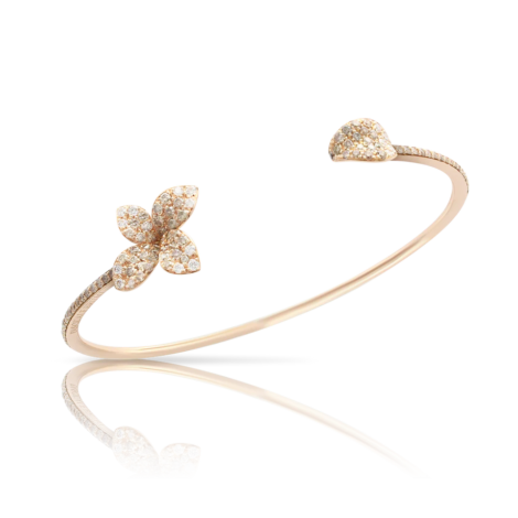 Petit Garden Bracelet, Rose Gold with Diamonds, Small Flower