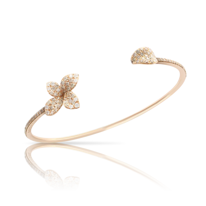 Petit Garden Bracelet, Rose Gold with Diamonds, Small Flower