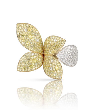 Giardini Segreti Aura Ring, Five Leaves Flower Ring