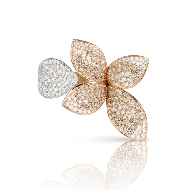 Giardini Segreti Ring, Five Leaves , Medium Flower Ring