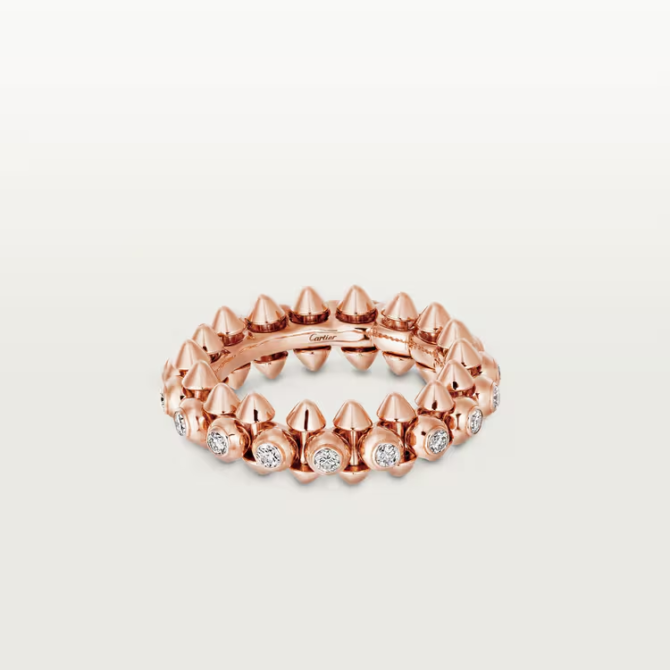 Clash de Cartier Ring, Rose Gold Medium Model, Paved