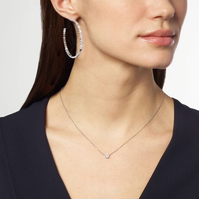 Bee de Chaumet Hoop Earrings White Gold, Diamonds