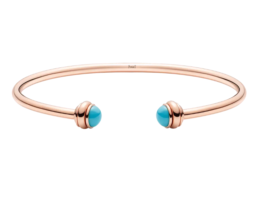 Piaget Possession Open Bangle Bracelet, Rose Gold, Turquoise
