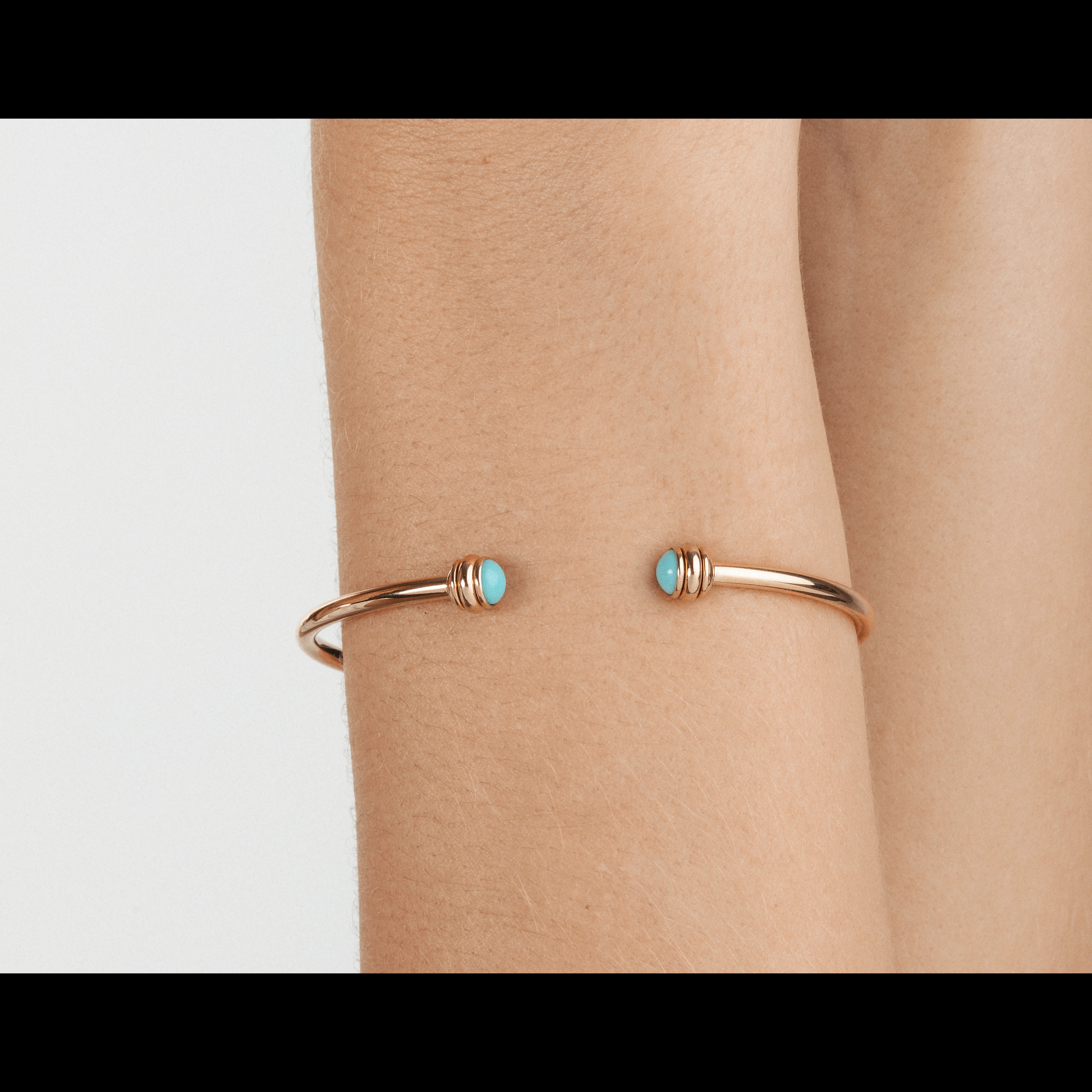 Piaget Possession Open Bangle Bracelet, Rose Gold, Turquoise