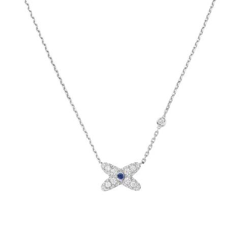 Jeux de Liens Pendant White Gold, Sapphire, Diamonds