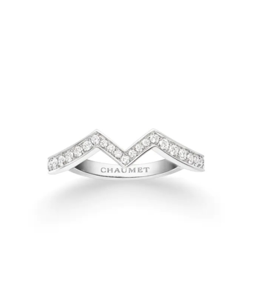 Joséphine Amour d'Aigrette Wedding Band Platinum, Diamonds, 1.8mm