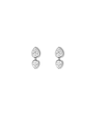 Joséphine Ronde d'Aigrettes Earrings White Gold, Diamonds