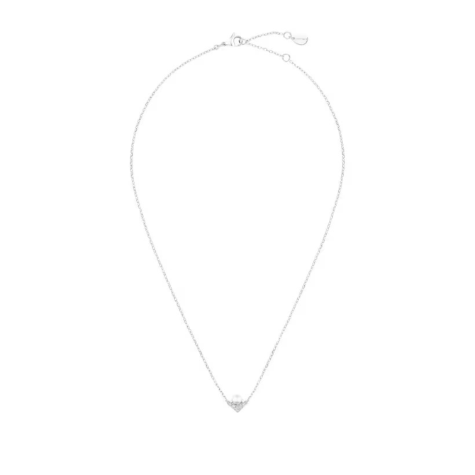 Joséphine Aigrette Pendant White Gold, Pearl, Diamonds