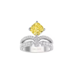Joséphine Eclat Floral 2cts Solitaire Platinum, Yellow Diamond, Diamonds