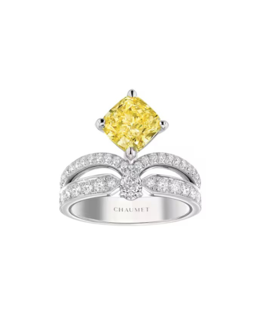 Joséphine Eclat Floral 2cts Solitaire Platinum, Yellow Diamond, Diamonds