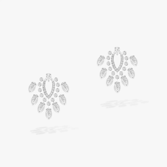 Desert Bloom White Gold Diamond Earrings