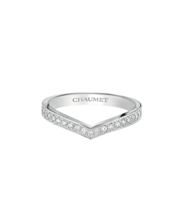 Joséphine Aigrette Wedding Band Platinum, Diamonds, 2.3mm