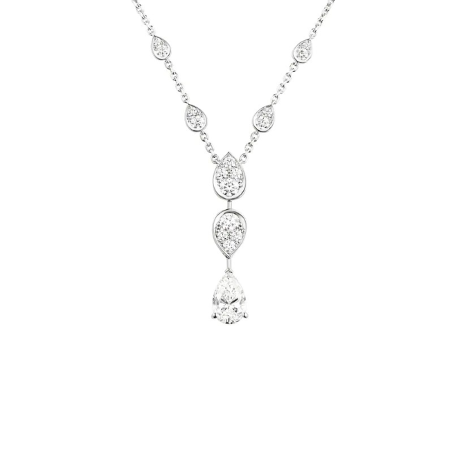 Joséphine Ronde d'Aigrettes 1 carat Pendant White Gold, Diamonds