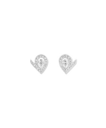 Joséphine Aigrette Earrings White Gold, Diamonds