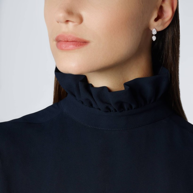 Joséphine Ronde d'Aigrettes Earrings White Gold, Diamonds