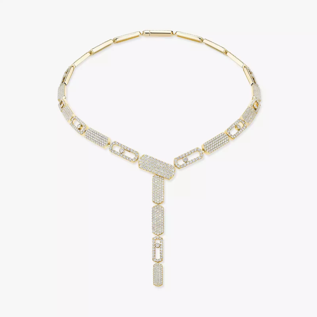 Imperial Move LM Pavé Tie Necklace