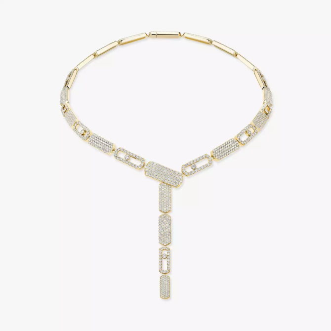 Imperial Move LM Pavé Tie Necklace