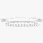 Choker Skinny Desert Bloom White Gold Diamond Necklace