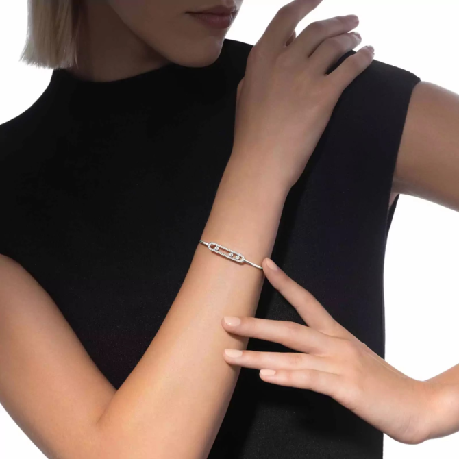 Jonc Move Pavé Diamond Bracelet