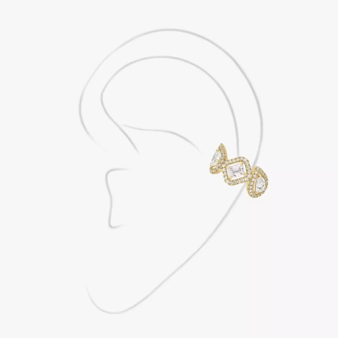 My Twin Mono Earring Middle 3x0.10ct