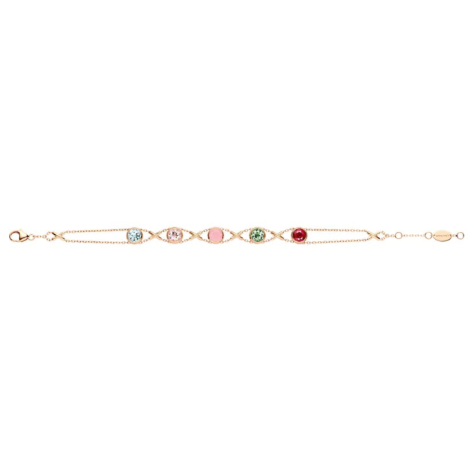 Les Acrostiches Jeux de Liens "Amour" Rose Gold Bracelet